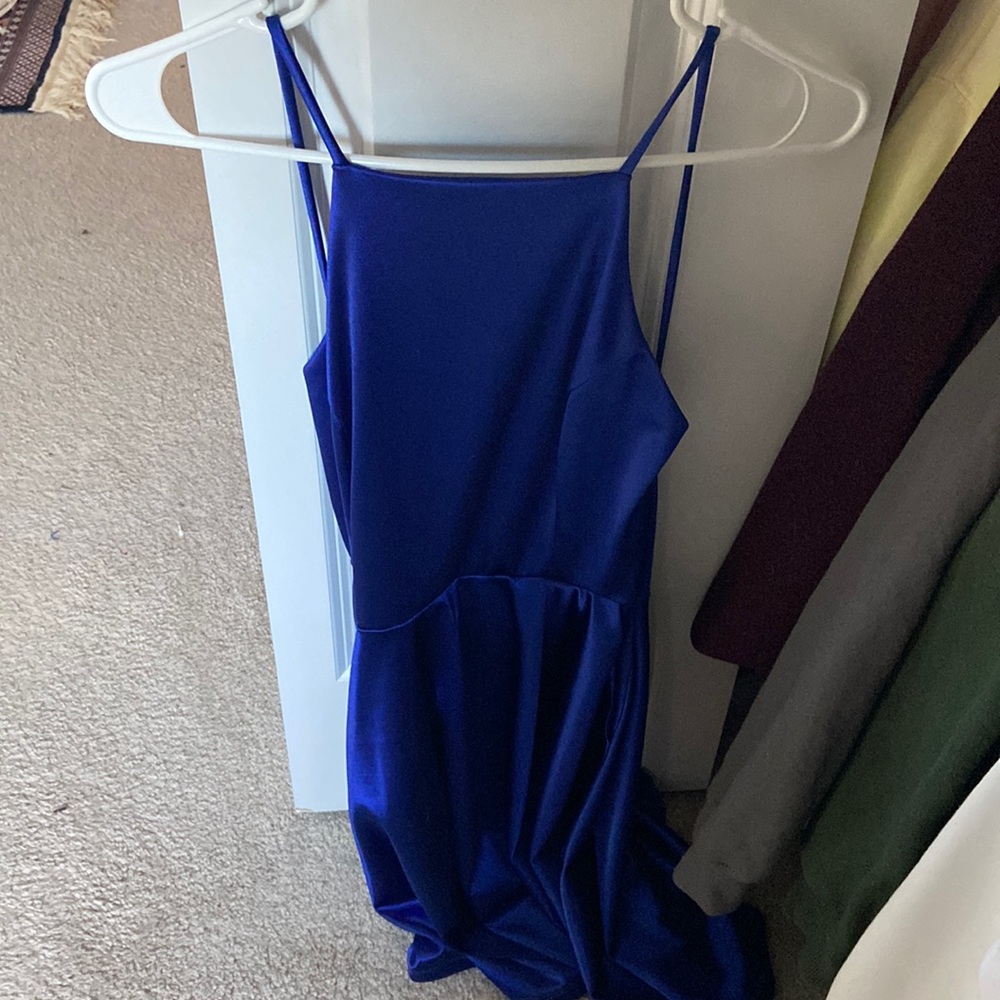 royal blue mini dress